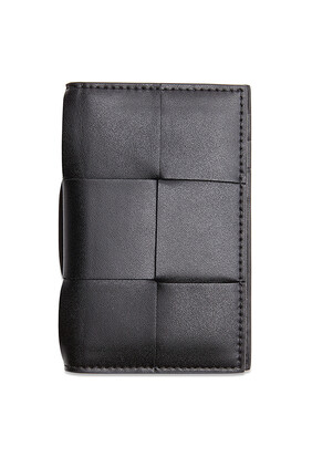 Intrecciato Leather Card Case